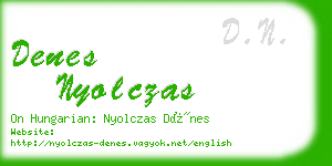 denes nyolczas business card